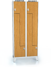 Cloakroom locker Z-shaped doors ALDERA with feet 1920 x 800 x 500